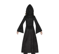 Costume da vampiro con cappuccio nero per bambina