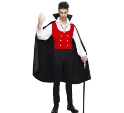Costume da vampiro con mantello per uomo
