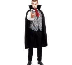 Costume da vampiro nero per uomo