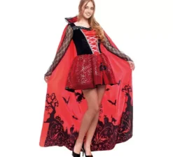Costume da vampiro stampato deluxe per donna