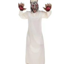 Costume da vecchia bianco per adulti