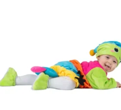 Costume da verme con cappello luminoso per neonati e bambini