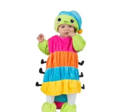 Costume da verme con cappello luminoso per neonati e bambini