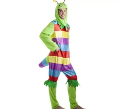 Costume da verme multicolore per un uomo