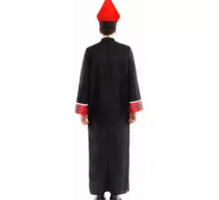 Costume da Vescovo satanico con stola nera e rossa per uomo