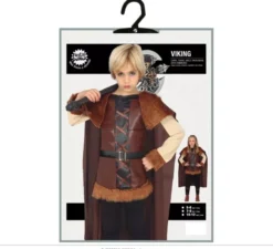 Costume da vichingo marrone per bambina