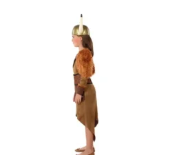 Costume da vichingo marrone per bambina
