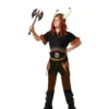Costume da vichingo marrone scuro con cintura per bambino