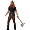 Costume da vichingo marrone scuro con cintura per uomo