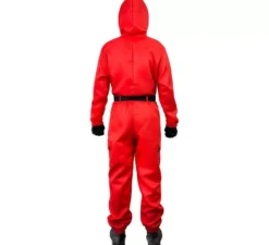 Costume da vigilante complice rosso per adulti