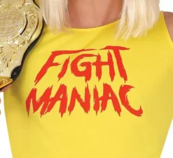 Costume da wrestling giallo per uomo