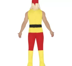 Costume da wrestling giallo per uomo