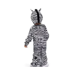 Costume da zebra con cappuccio con orecchie per neonato e bambino