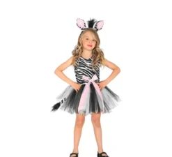 Costume da Zebra con tutù e fiocco per bambina