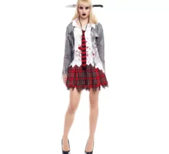 Costume da zombie da scolaretta per donna