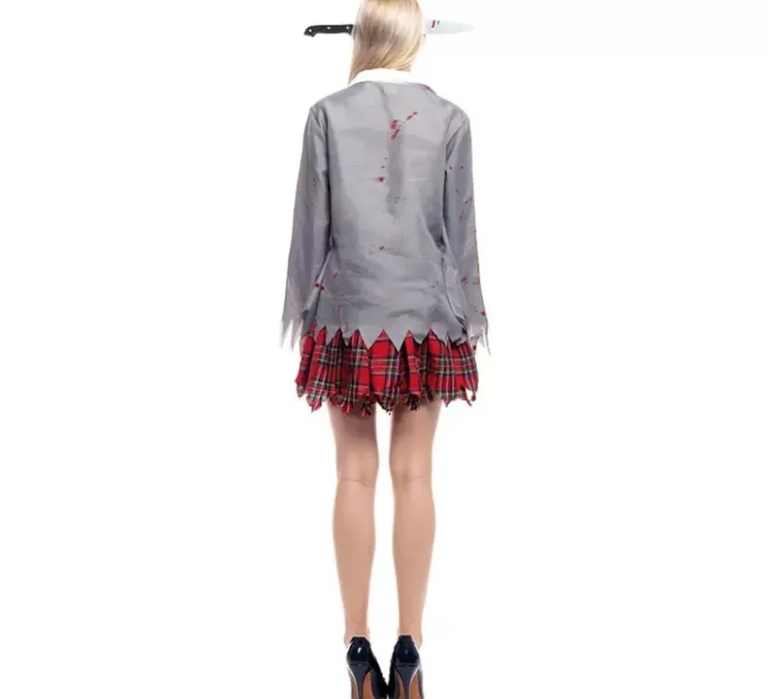 Costume da zombie da scolaretta per donna