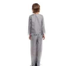 Costume da zombie grigio da scolaro per ragazzi