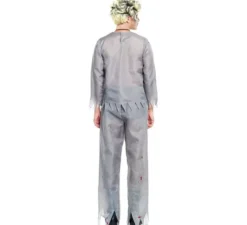 Costume da zombie scolaretto grigio per uomo