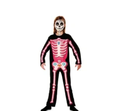 Costume del Giorno dei morti rosa per bambina