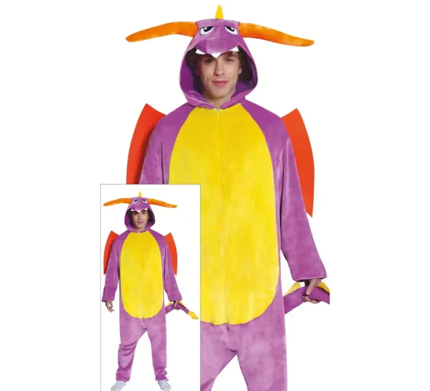 Costume del pigiama del drago per adulti
