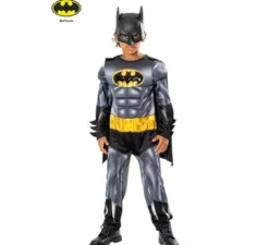 Costume Deluxe Metal Core Batman con maschera per bambini