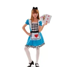 Costume di Alice con cuori per bambina