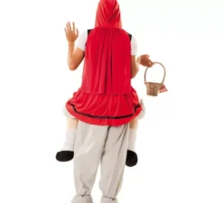 Costume di cappuccetto rosso sulle spalle di lupo per gli adulti