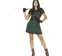 Costume di cappuccio da arciere robin per donna