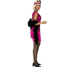 Costume di charleston fucsia per una donna