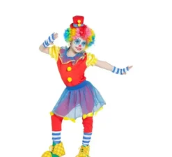 Costume di Clown multicolore con tutu per bambina