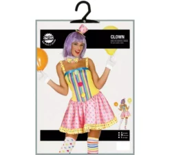 Costume di clown multicolore per donna