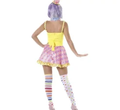 Costume di clown multicolore per donna