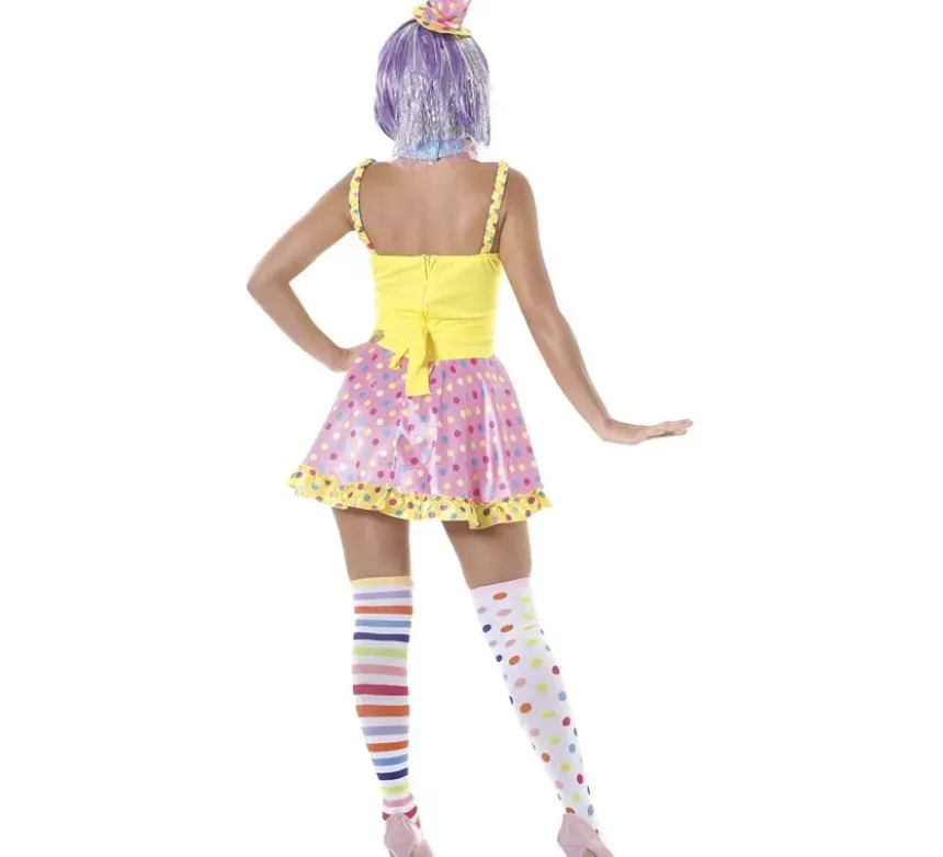 Costume di clown multicolore per donna