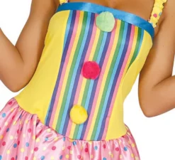 Costume di clown multicolore per donna