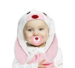 Costume di coniglio bianco e rosa per bambino