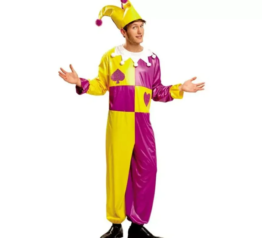 Costume di giullare o joker per uomo taglia ml