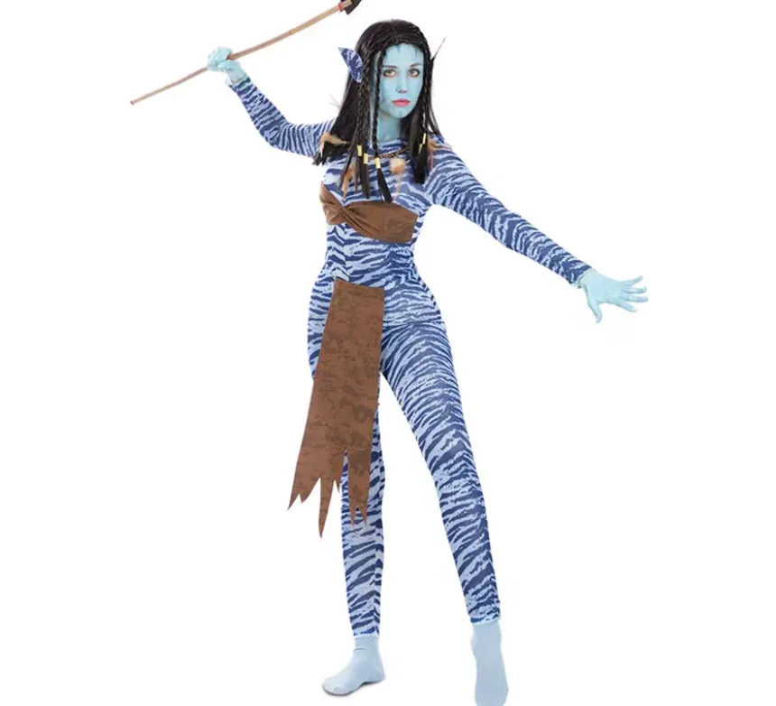Costume di guerriero blu per donna