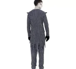 Costume di Halloween da sposo a righe per uomo