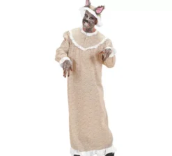 Costume di Nonna Lupa in Veste Cappuccetto Rosso per uomo