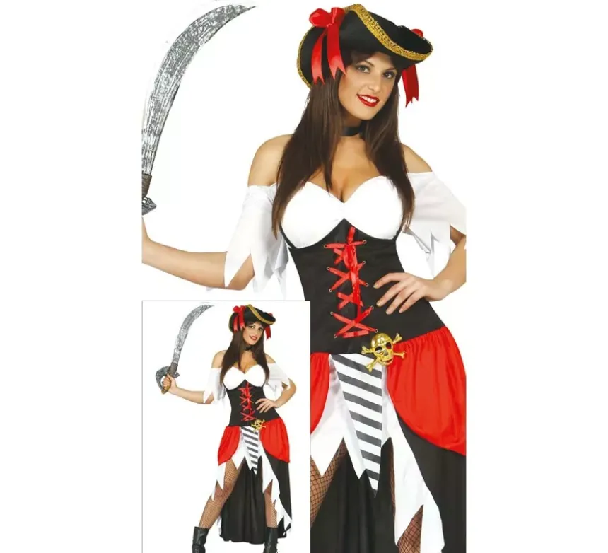 Costume di pirata bucaniere per donna
