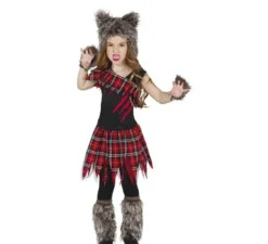 Costume di ragazza lupo scozzese