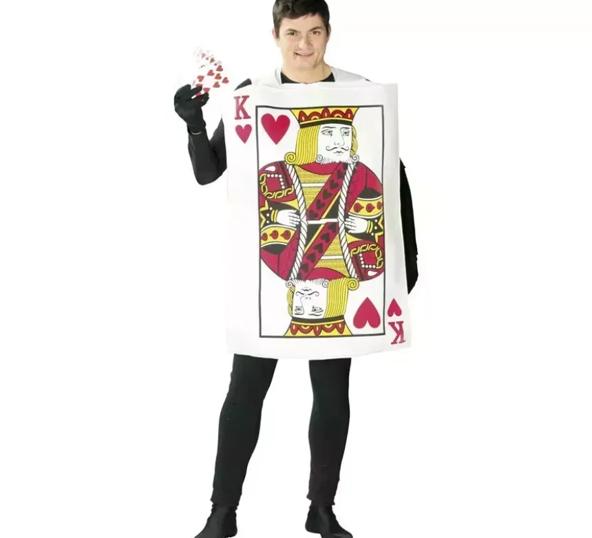 Costume di re di cuori lettera per adulti