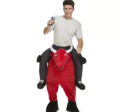 Costume di toro rosso sulle spalle per adulti