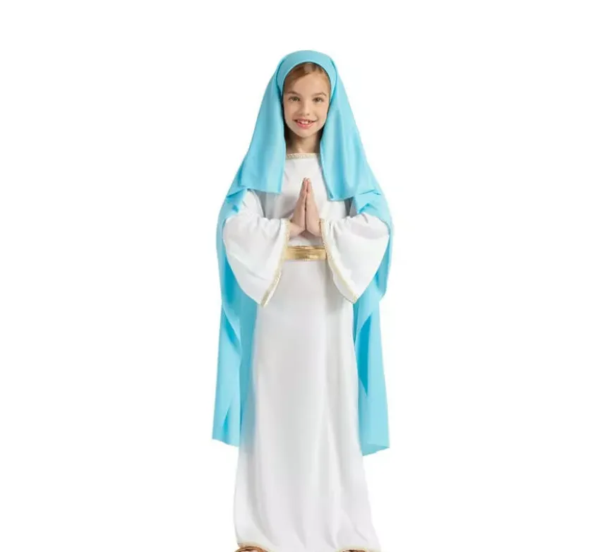 Costume di Vergine Maria con velo per bambina