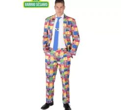 Costume divertente multicolore di Sesame Street per uomo