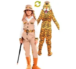 Costume doppio cacciatore e tigre per bambini