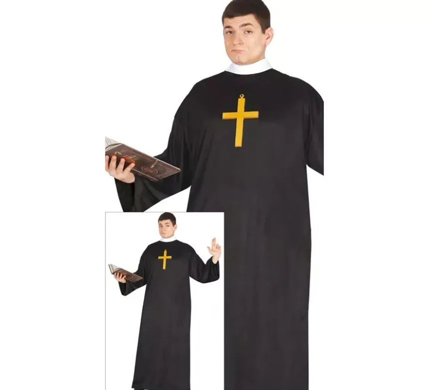 Costume economico da prete per uomo