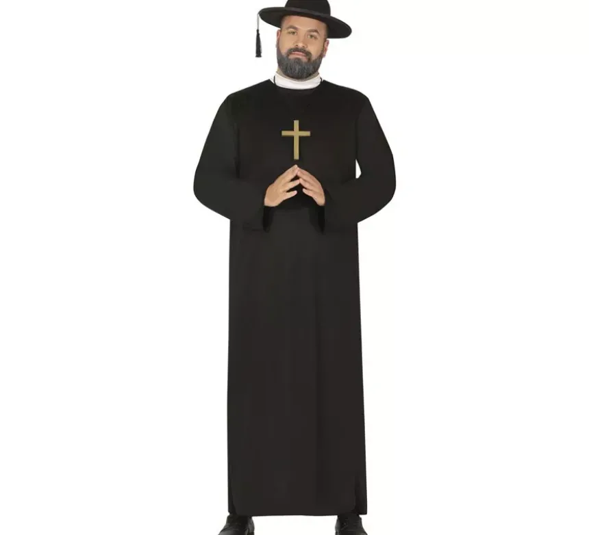 Costume economico da prete per uomo
