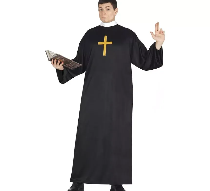 Costume economico da prete per uomo