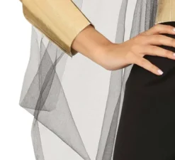 Costume egiziano nero con cintura per donna